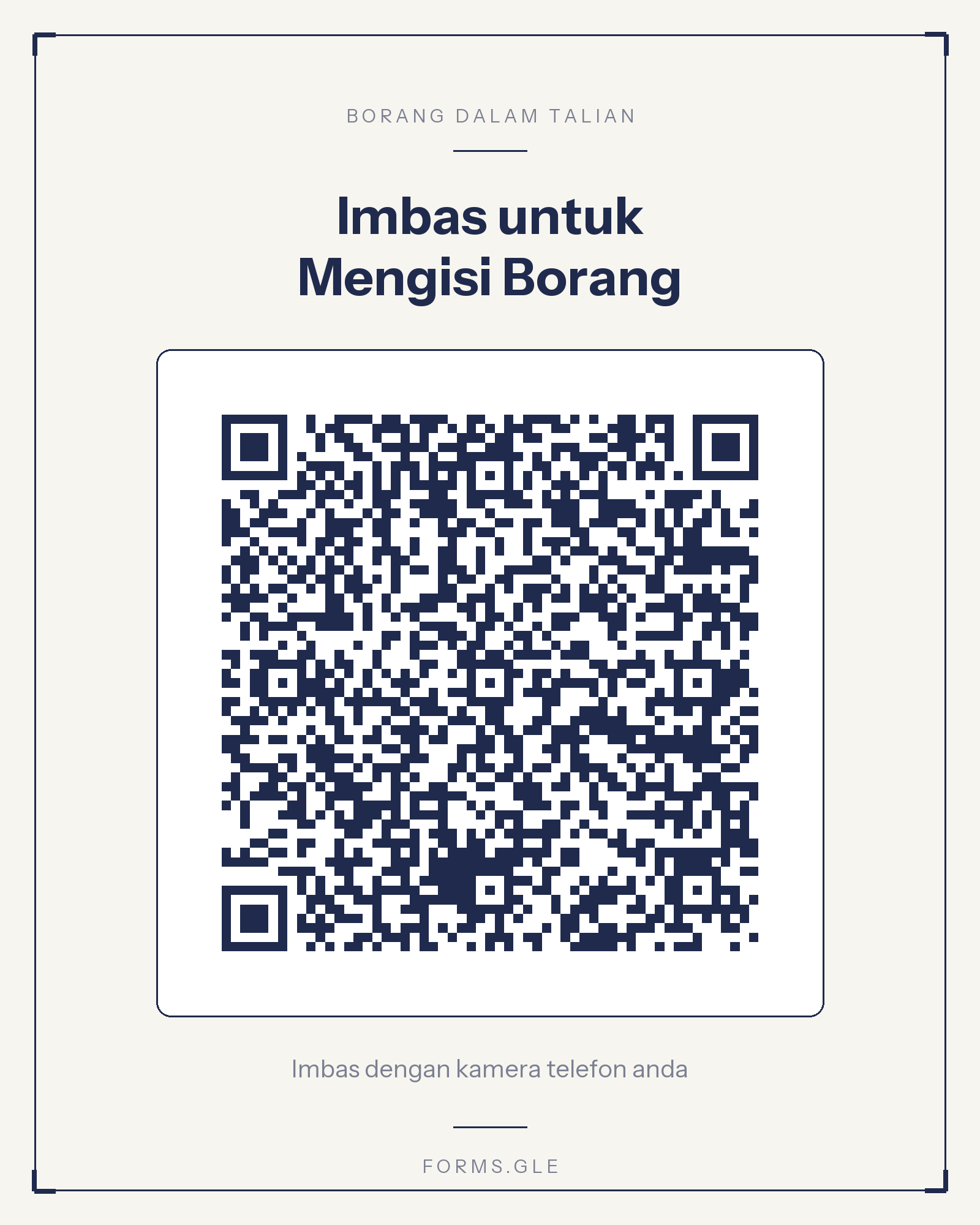 QR code borang pendaftaran
